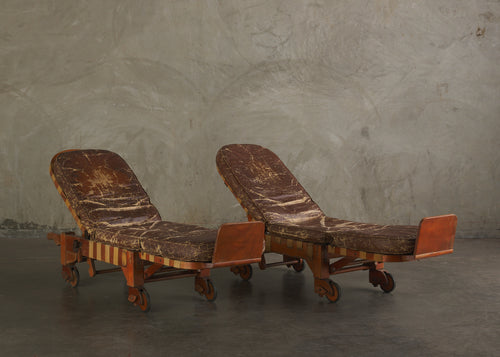 PAIR OF FRENCH ADJUSTABLE LOUNGES